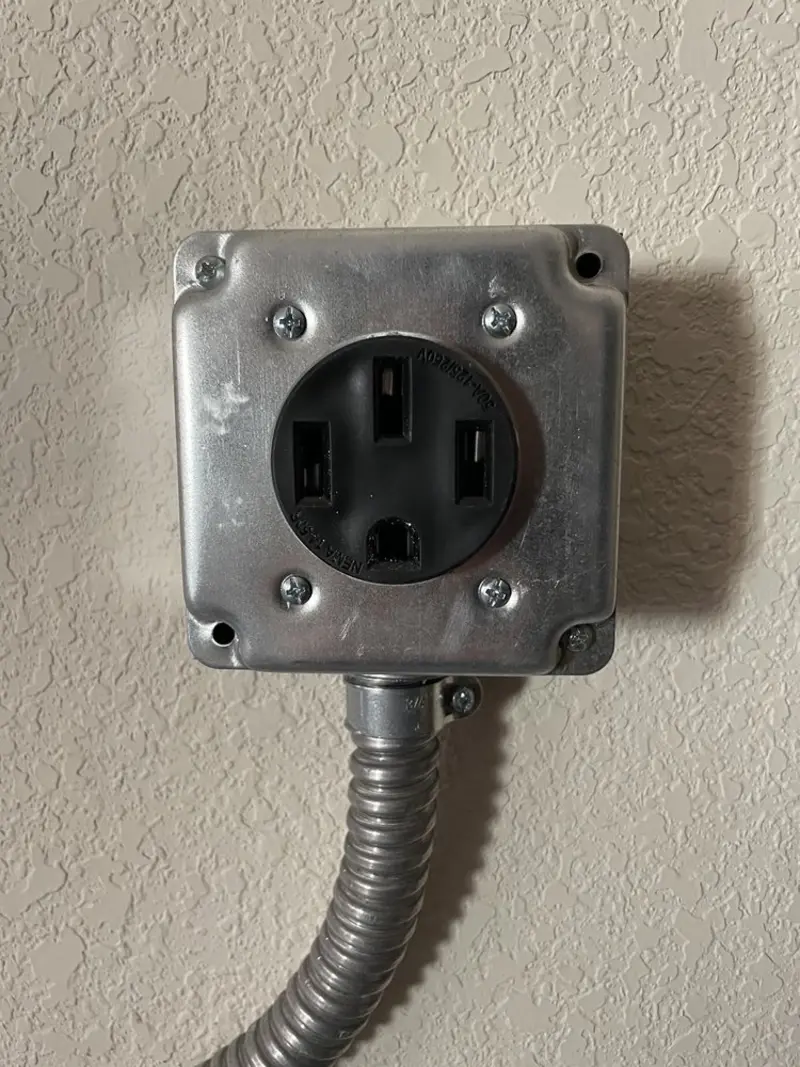 NEMA 14-50 outlet installed for Electrical Panel Upgrade in Sparks